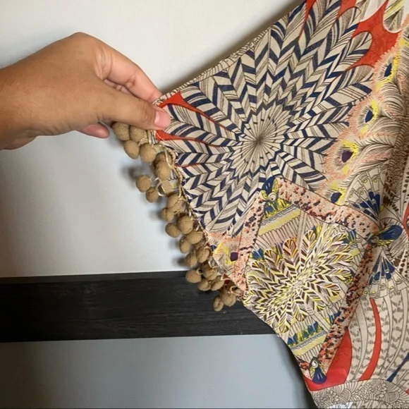 UMGEE womans dolman open cardigan short sleeve size S/M lightweight print - Picture 14 of 16